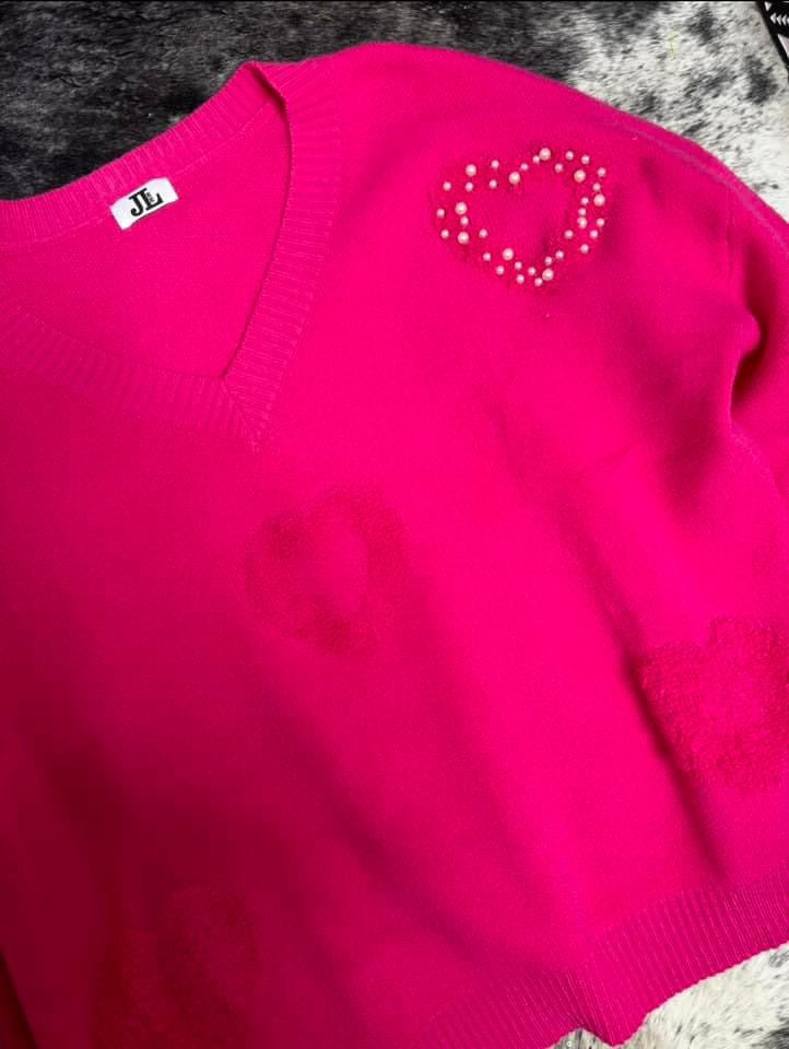 Pearl Heart Sweater