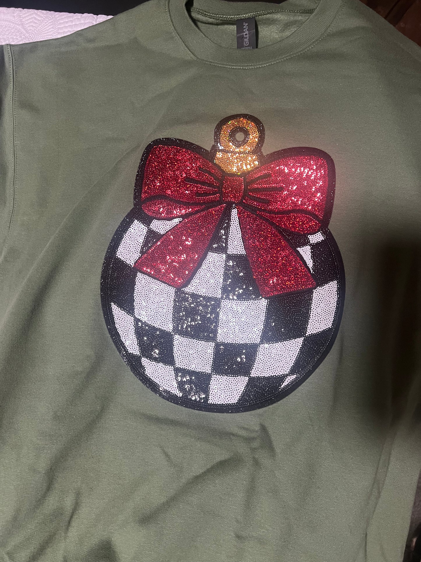 ETA: 12/2 Black and White Checkered Ornament