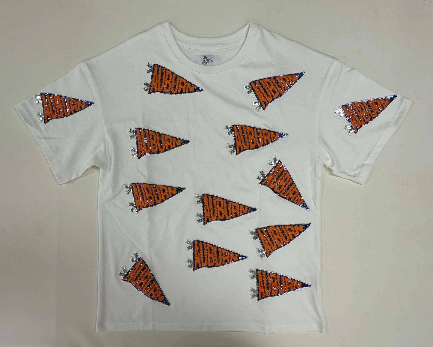 Sequin Auburn Banner Game Day Shirt