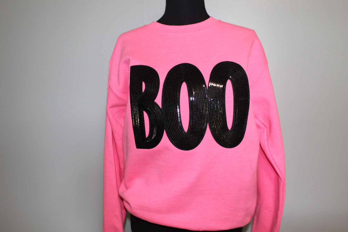 Boo-Black Patch Sweatshirt