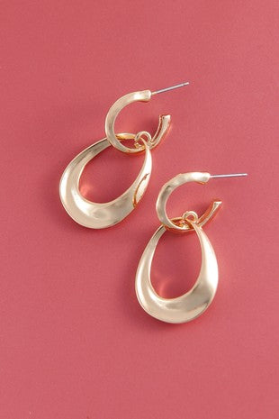 CLASSIC DOUBLE LOOP TEARDROP EARRINGS