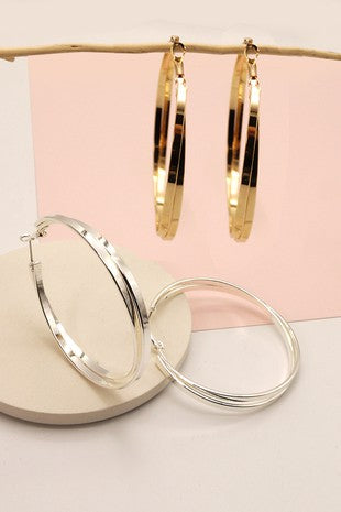 Criss Cross Hoop Earring