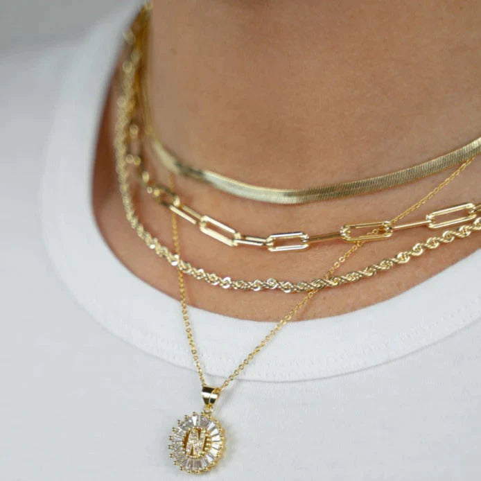 Skinny Herringbone Necklace