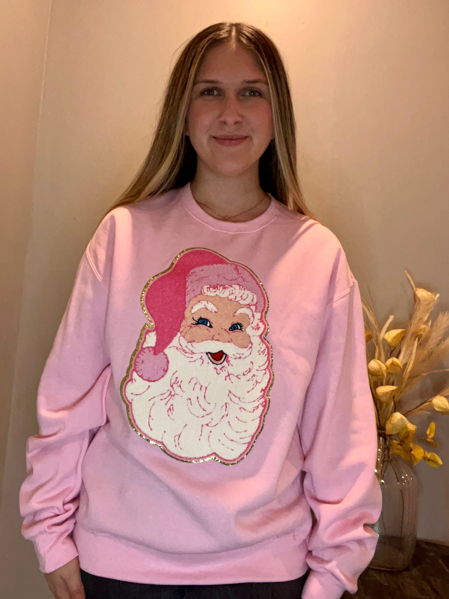 Pink Santa Sweatshirt