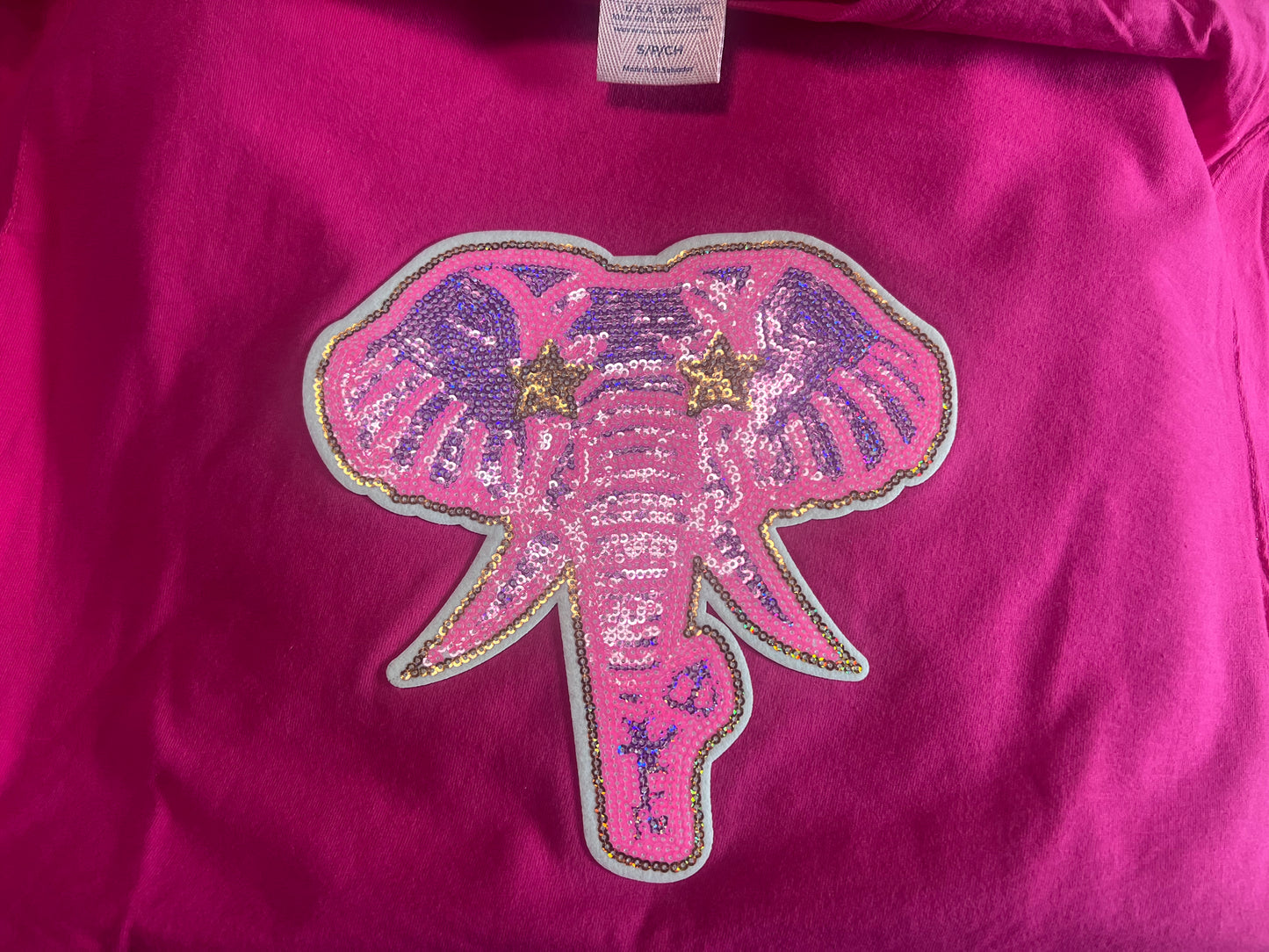 Pink Sequin Elephant T-Shirt