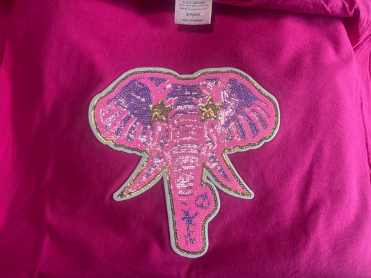 Pink Sequin Elephant T-Shirt