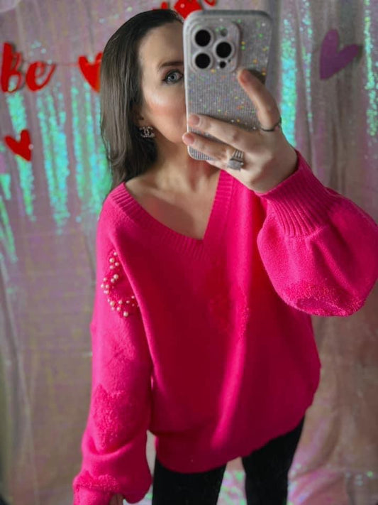 Pearl Heart Sweater