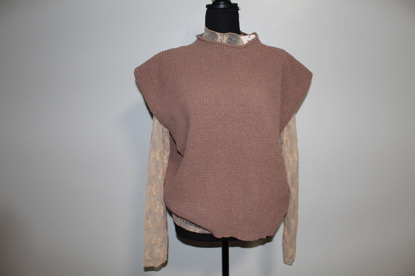 Oversized Soft Knit Sweater Vest Top