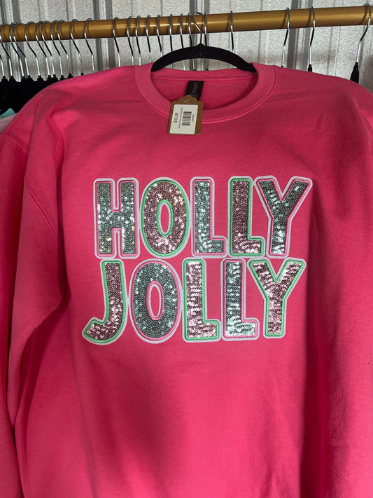 Sequin Holly Jolly Sweatshirt