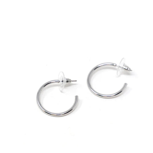 1" Super Hoops - Silver